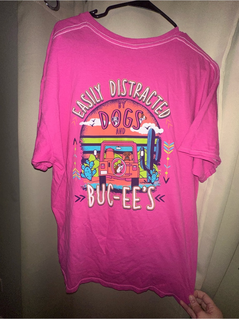 Bucees Gas Station Beaver Shirt Easily Distracted By Dogs And Buc-ees XL
